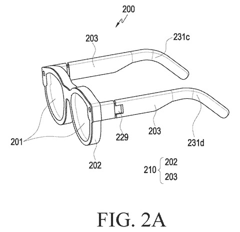 Wearable glasses device., drawing sheet 2 from US 2026/0268709 A1