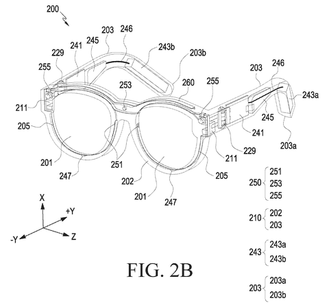 Wearable glasses with internal components., drawing sheet 3 from US 2026/0268709 A1