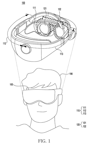 Headset device and user., drawing sheet 1 from US 2026/0268831 A1