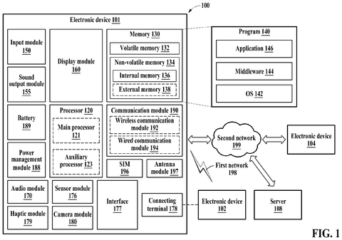Electronic device components and network., drawing sheet 1 from US 2026/0269046 A1