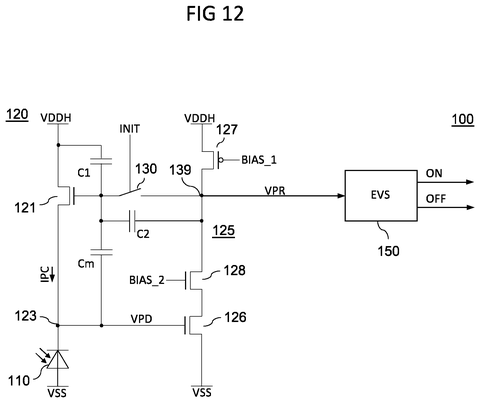 Pixel circuit with capacitors, drawing sheet 8 from US 2026/0270573 A1