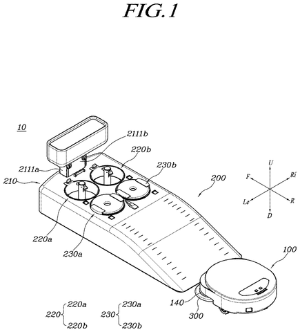 Robot vacuum and mop pad station, drawing sheet 1 from US 2026/0272250 A1