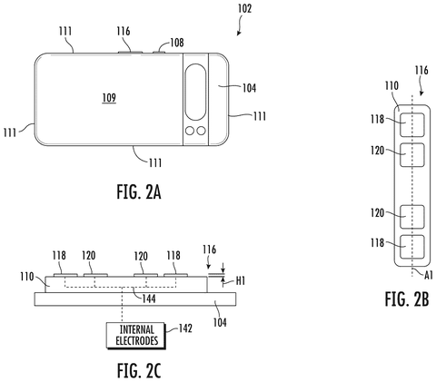 Smartphone with side view of sensor., drawing sheet 2 from US 2026/0272323 A1