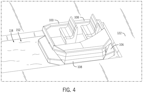 Ride vehicle on a water channel., drawing sheet 2 from US 2026/0272736 A1