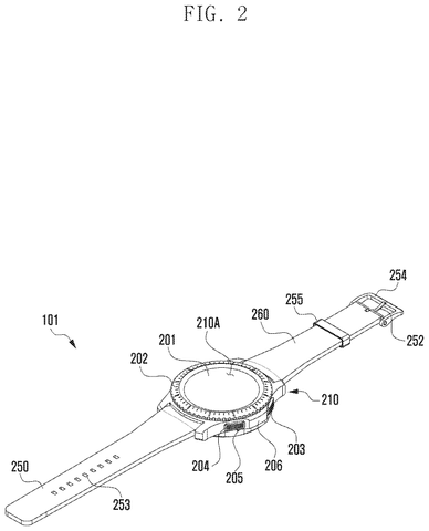 Front view of a smartwatch., drawing sheet 2 from US 2026/0272785 A1