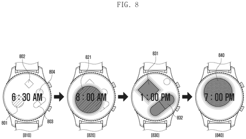 Smartwatch medication reminder progression., drawing sheet 8 from US 2026/0272785 A1