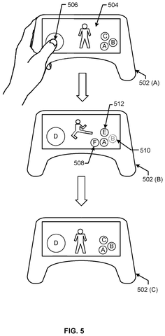 Hand interacting with dynamic controller., drawing sheet 5 from US 2026/0273391 A1