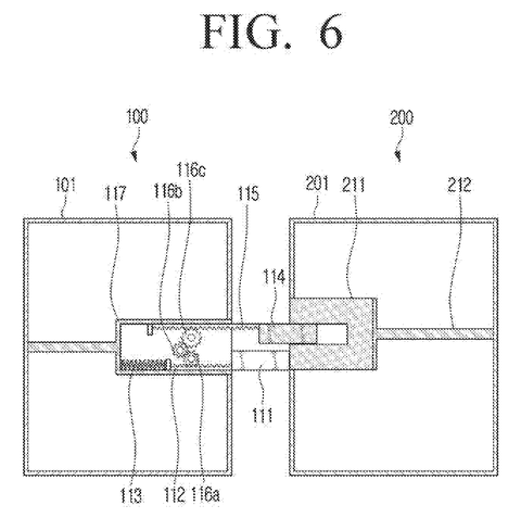 Charging dock partially connected., drawing sheet 6 from US 2026/0274101 A1