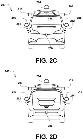 Autonomous minivan, front and rear., drawing sheet 3 from US 2026/0274273 A1