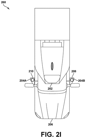 Autonomous semi-truck, top view., drawing sheet 8 from US 2026/0274273 A1