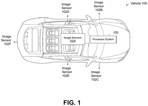 Vehicle with image sensors., drawing sheet 1 from US 2026/0274304 A1