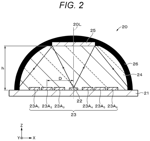 Cross-section of the light sensor, drawing sheet 2 from US 2026/0276461 A1