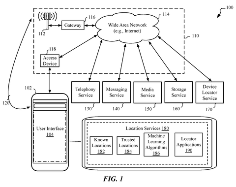Phone connecting to location services., drawing sheet 1 from US 2026/0276777 A1