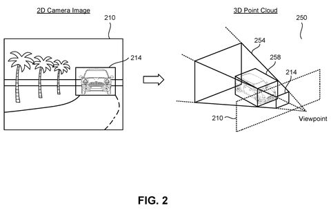Car identified in 2D and 3D, drawing sheet 2 from US 2026/0276823 A1
