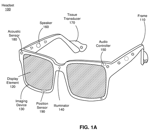 Smart glasses with integrated sensors., drawing sheet 1 from US 2026/0276939 A1