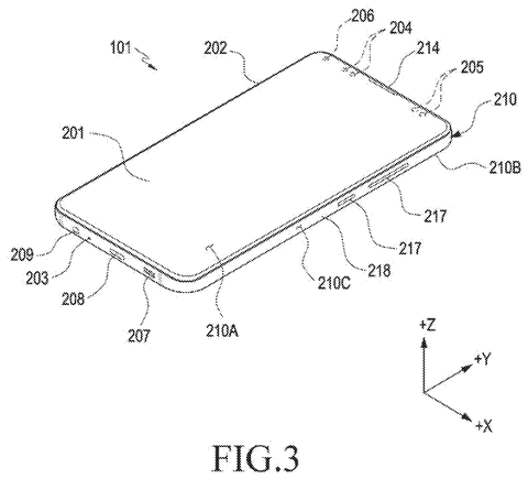Smartphone front view., drawing sheet 3 from US 2026/0276950 A1