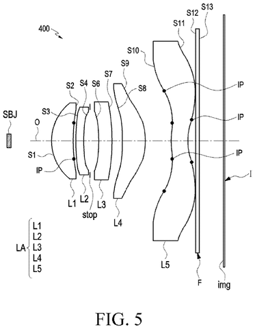 Cross-section of five-lens camera., drawing sheet 5 from US 2026/0276953 A1