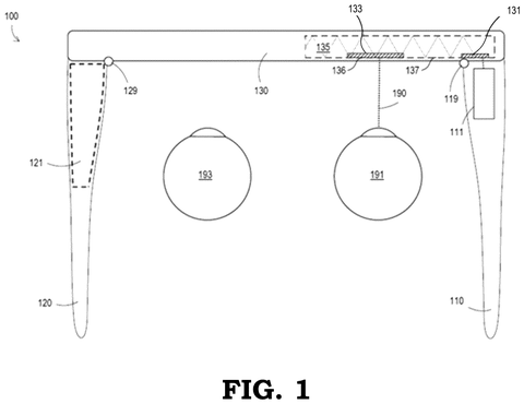 Augmented reality headset, drawing sheet 1 from US 2026/0276992 A1
