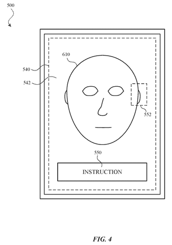 Device scanning a person's face., drawing sheet 3 from US 2026/0277007 A1