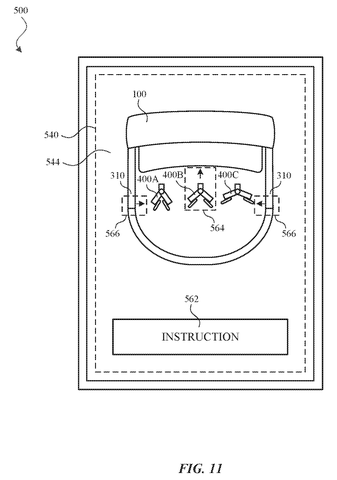 Device showing headset with adjustable components., drawing sheet 6 from US 2026/0277007 A1