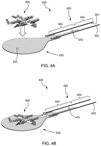 Drone approaching a landing track., drawing sheet 7 from US 2026/0277214 A1
