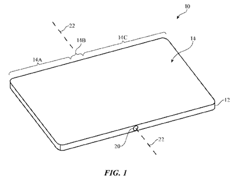 A foldable phone with display segments., drawing sheet 1 from US 2026/0277281 A1
