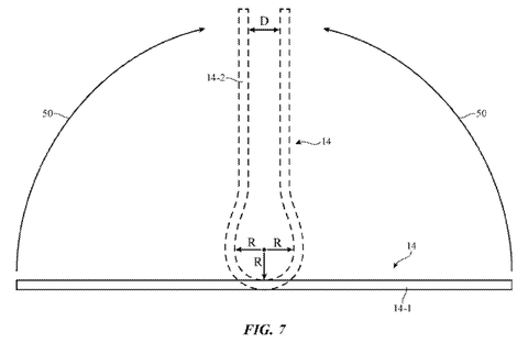 Foldable display bending and flattening., drawing sheet 6 from US 2026/0277281 A1