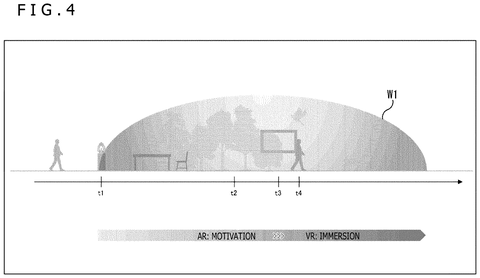 Augmented and virtual reality timeline., drawing sheet 4 from US 2026/0277303 A1