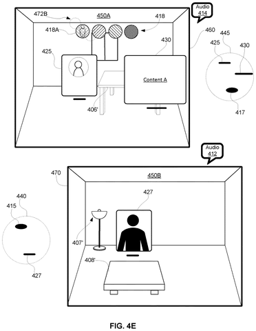 People in virtual rooms with content., drawing sheet 8 from US 2026/0277312 A1