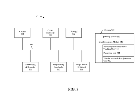 Eye-tracking display system components, drawing sheet 8 from US 2026/0277322 A1