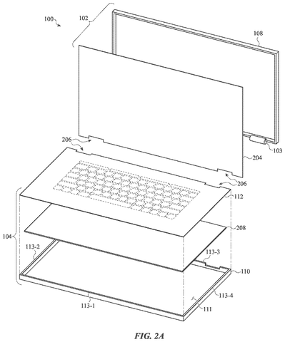 Exploded view of laptop base, drawing sheet 3 from US 2026/0277330 A1