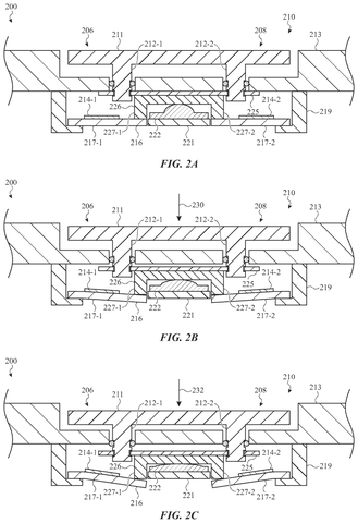 Cross-section of a force-sensing button., drawing sheet 4 from US 2026/0277336 A1
