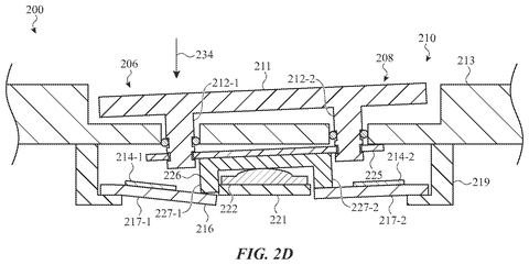 Cross-section of a force-sensing button., drawing sheet 5 from US 2026/0277336 A1