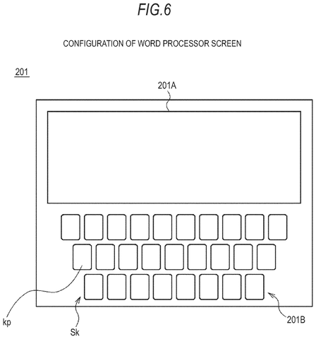 Word processor screen configuration., drawing sheet 5 from US 2026/0277366 A1