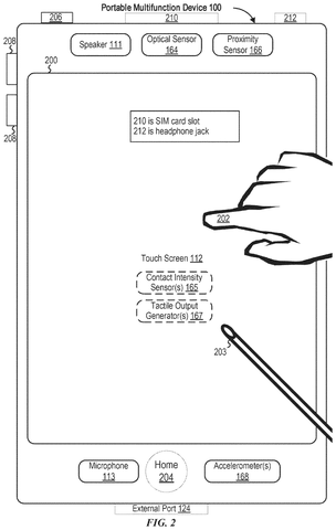 Portable device with touch screen., drawing sheet 3 from US 2026/0277377 A1