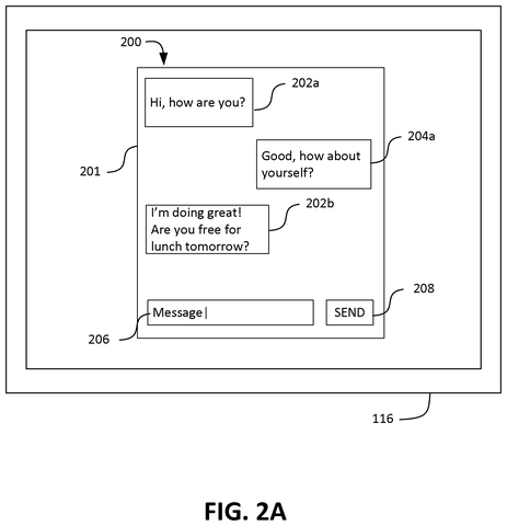 Messaging application on a flat display., drawing sheet 2 from US 2026/0277385 A1
