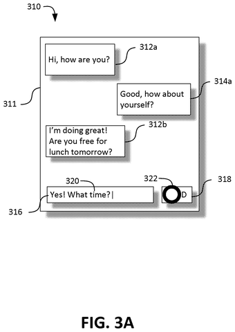 Messaging application with a new message., drawing sheet 7 from US 2026/0277385 A1