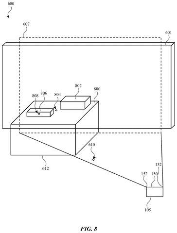 Augmented reality objects on a surface., drawing sheet 8 from US 2026/0277386 A1