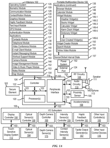 Portable multifunction device system architecture., drawing sheet 1 from US 2026/0277388 A1