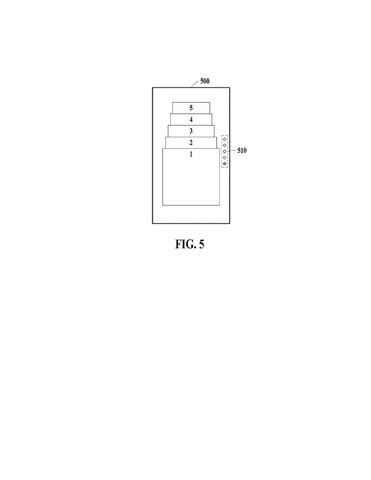 Widget displaying a list of items., drawing sheet 5 from US 2026/0277430 A1