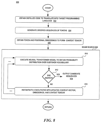 Code translation using a neural network., drawing sheet 8 from US 2026/0277576 A1