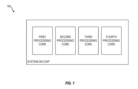 System-on-chip with processing cores., drawing sheet 1 from US 2026/0277616 A1