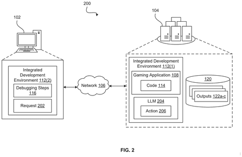 Debugging system with large language model., drawing sheet 2 from US 2026/0277782 A1