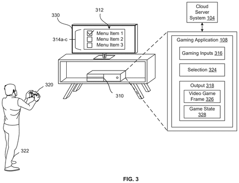 Gaming console and player interaction., drawing sheet 3 from US 2026/0277782 A1