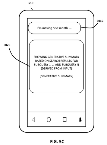 Phone showing a generative summary., drawing sheet 7 from US 2026/0277895 A1