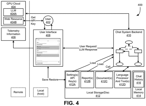 Chat system backend and user interface., drawing sheet 4 from US 2026/0277953 A1