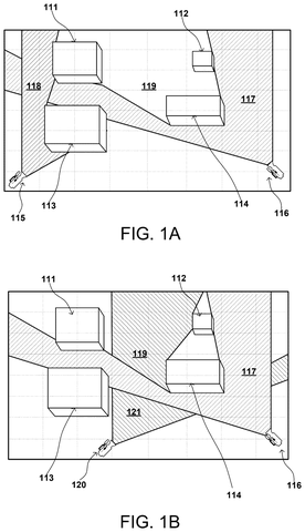 Cameras in an obstacle-filled room., drawing sheet 1 from US 2026/0278187 A1