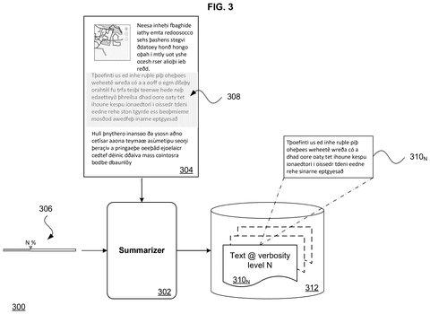 Summarizer processing text verbosity., drawing sheet 3 from US 2026/0278239 A1
