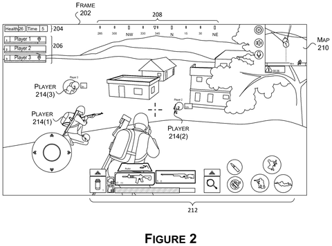 Video game interface with players., drawing sheet 2 from US 2026/0278249 A1