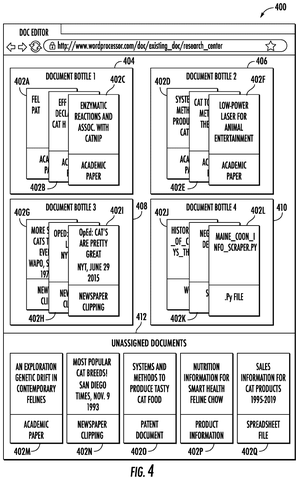 Document editor with organized and unassigned documents., drawing sheet 6 from US 2026/0278290 A1